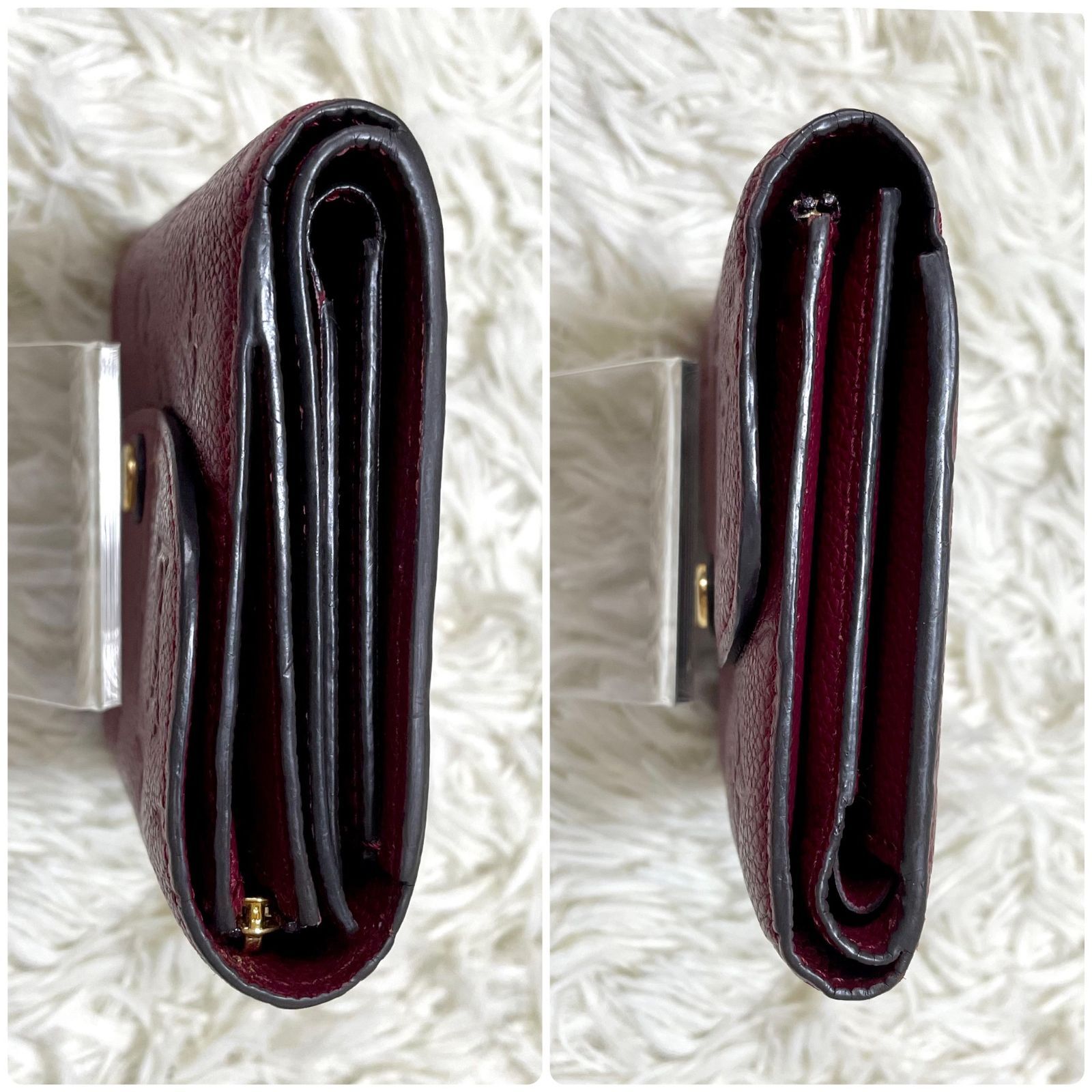 美品】LOUISVUITTON アンプラント ポルトフォイユ マリンヌ 折財布 