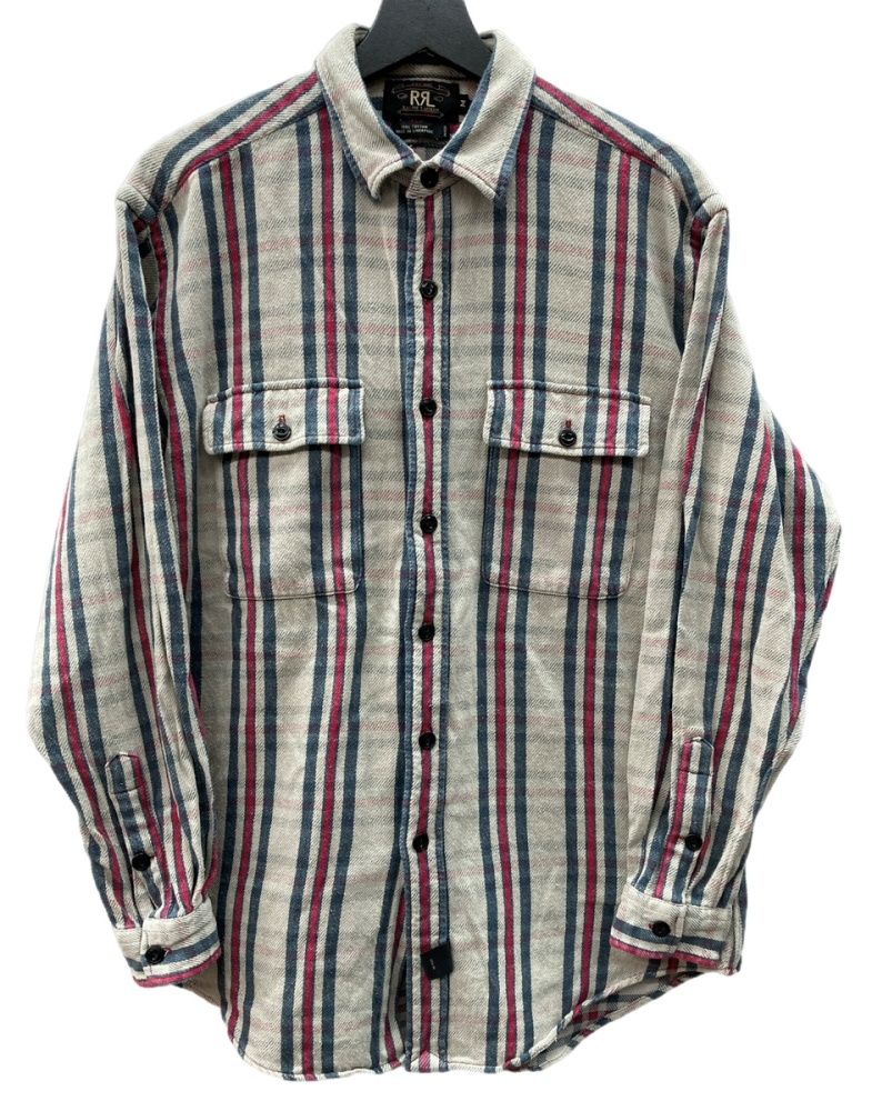 R*★様 RRL 三つ星 オンブレチェックシャツ XL ヴィンテージ90s 楽天市場】【90S/三ツ星タグ】RRL 【オープンカラー オンブレ