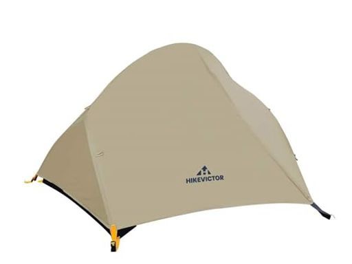HIKEVICTOR1人用ソロテント軽量コンパクト前室付きキャンプ自立式耐水圧4000mm2重層登山テントサイクリングツーリング自転車旅行超軽量キャンピング3シーズン カーキ色