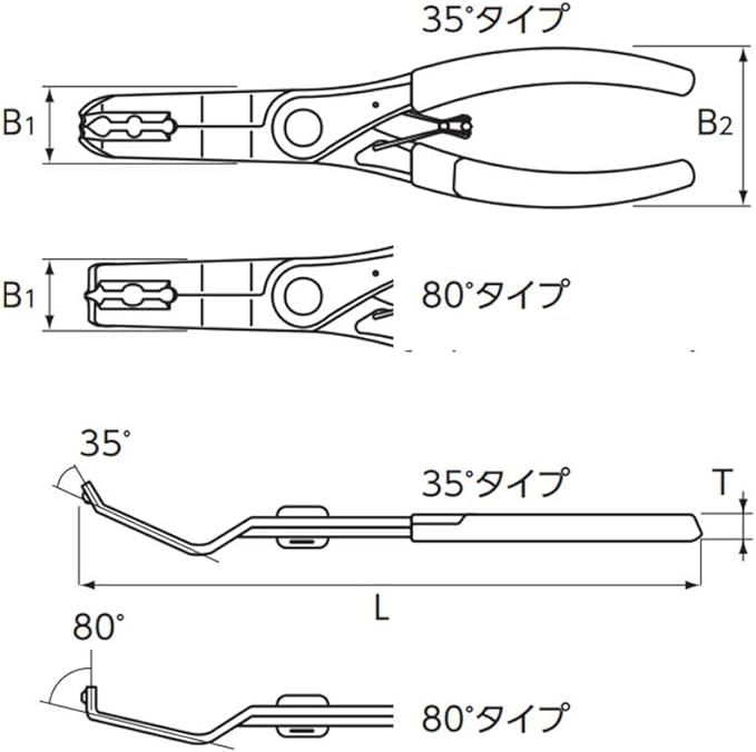 京都機械工具(KTC) クリップクランププライヤーセット (ロックピン