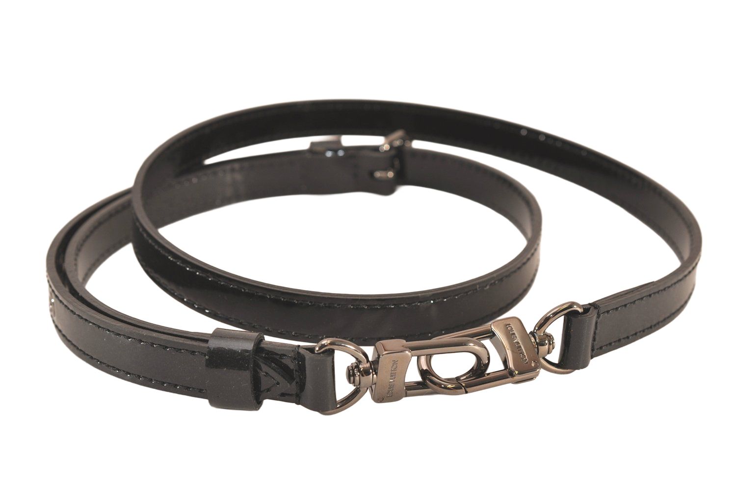 LOUIS VUITTON ルイヴィトン ショルダーストラップ パテント レザー ブラック 40.4-47.4 LV 2148N