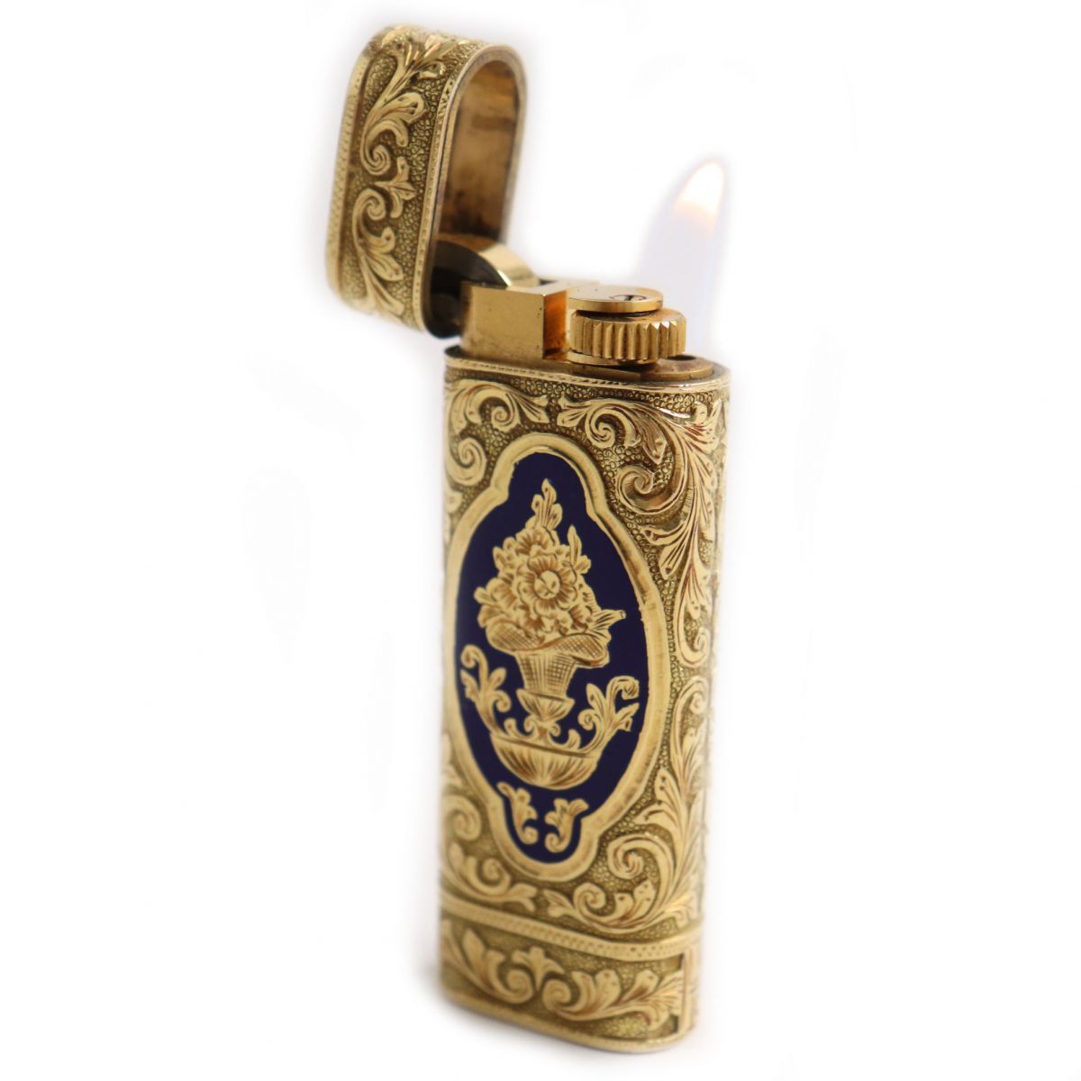 美品▽ロイキング×カルティエ アウタージャケット 18K ローラー式 ガス 