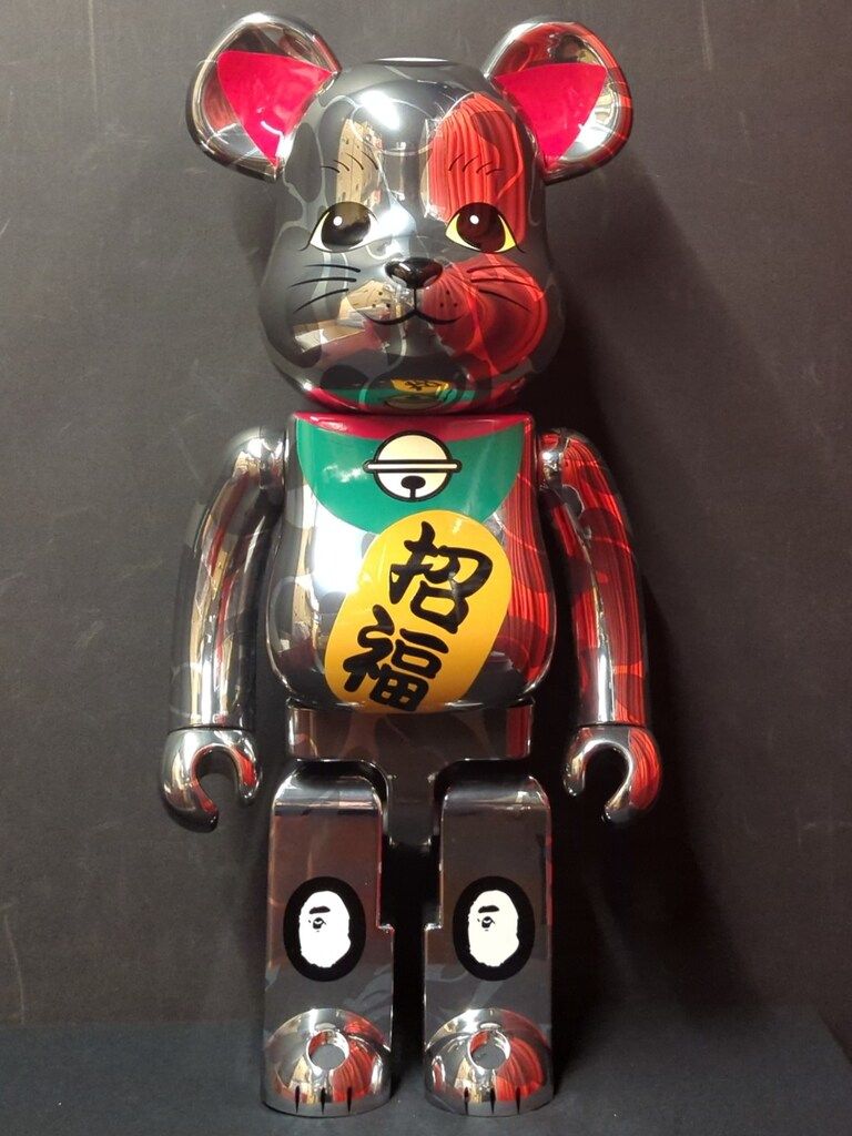 MEDICOMTOY BE@RBRICK BAPE(R)招き猫 銀メッキ 1000％ 1000