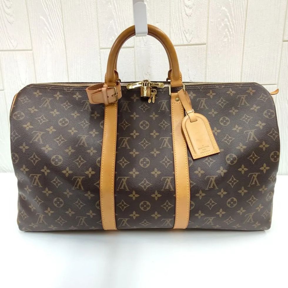 CELINE】ミニボストンバッグ マカダム柄 ゴールド金具 PVC 【CELINE