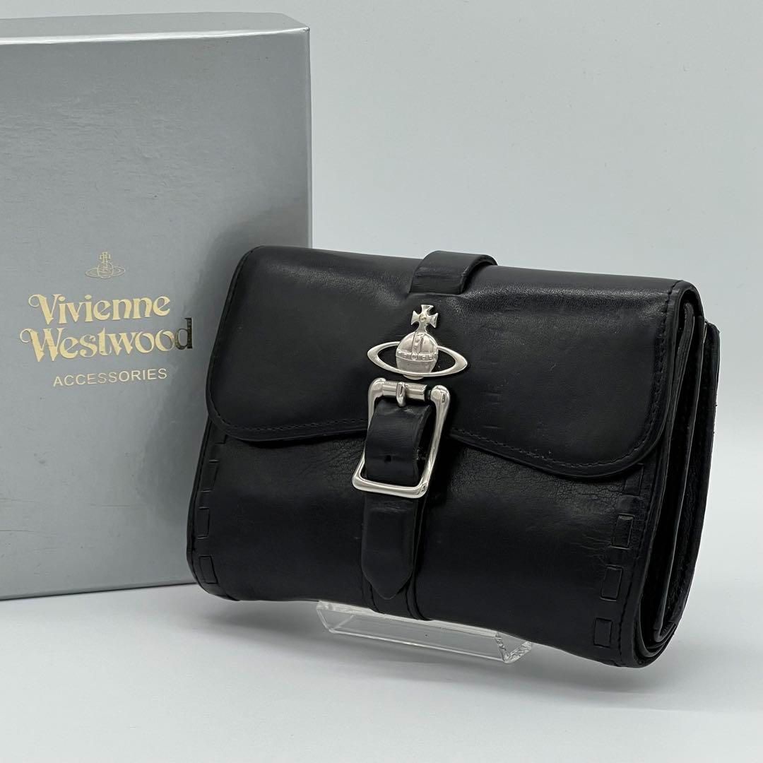 ✨廃盤✨️美品✨️VivienneWestwood 三つ折財布 オーブ ブラック - メルカリ