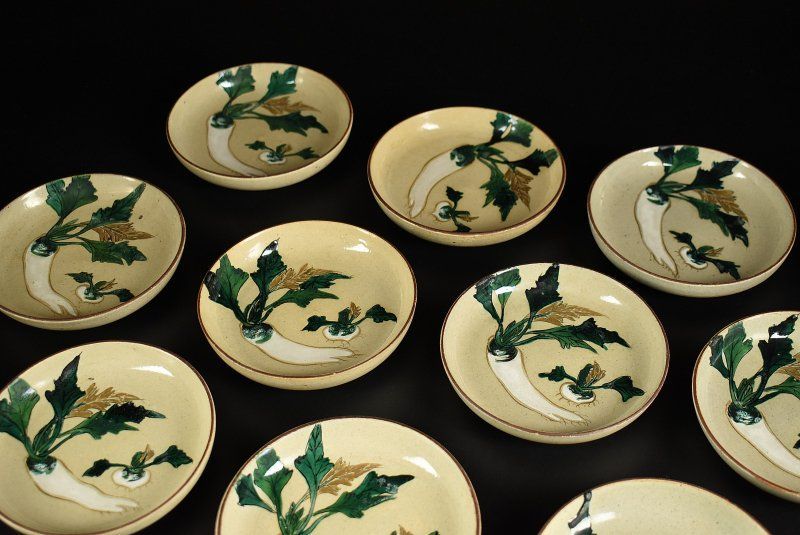 蔵A4245 九谷 大根図 小皿 豆皿 十六客 IMPECCABLEHEALTHCARESERVICES_COM