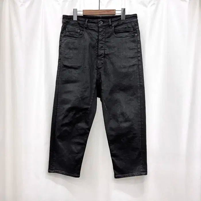 Rick Owens(リックオウエンス) コラプスカット クロップド コーティングデニム