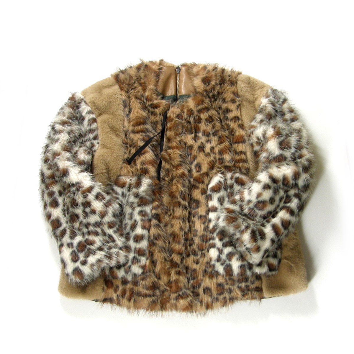 新品】 etsinta ／ エシンタ ブロッキングファー ジャケット ZIPコート