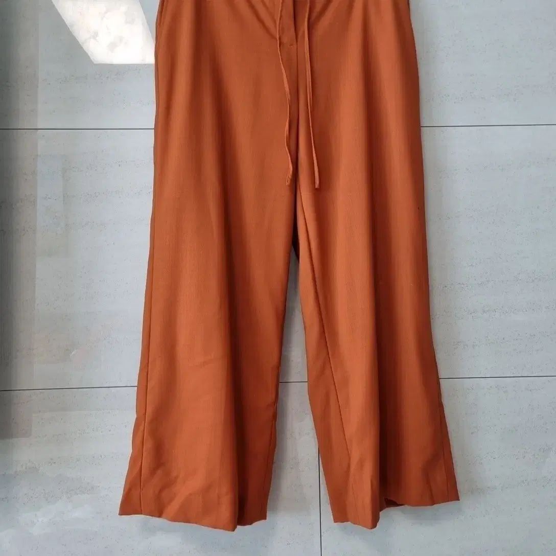 Theory Theory セオリー レンガ オレンジ バージンウール ワイド パンツ DECORATOM_COM_BR