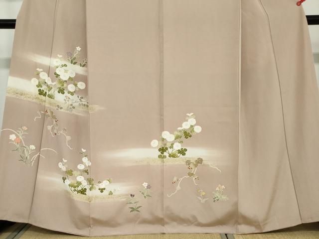 平和屋着物○訪問着 草花文 暈し染め 金彩 正絹 逸品 DAAW5802ud 平和