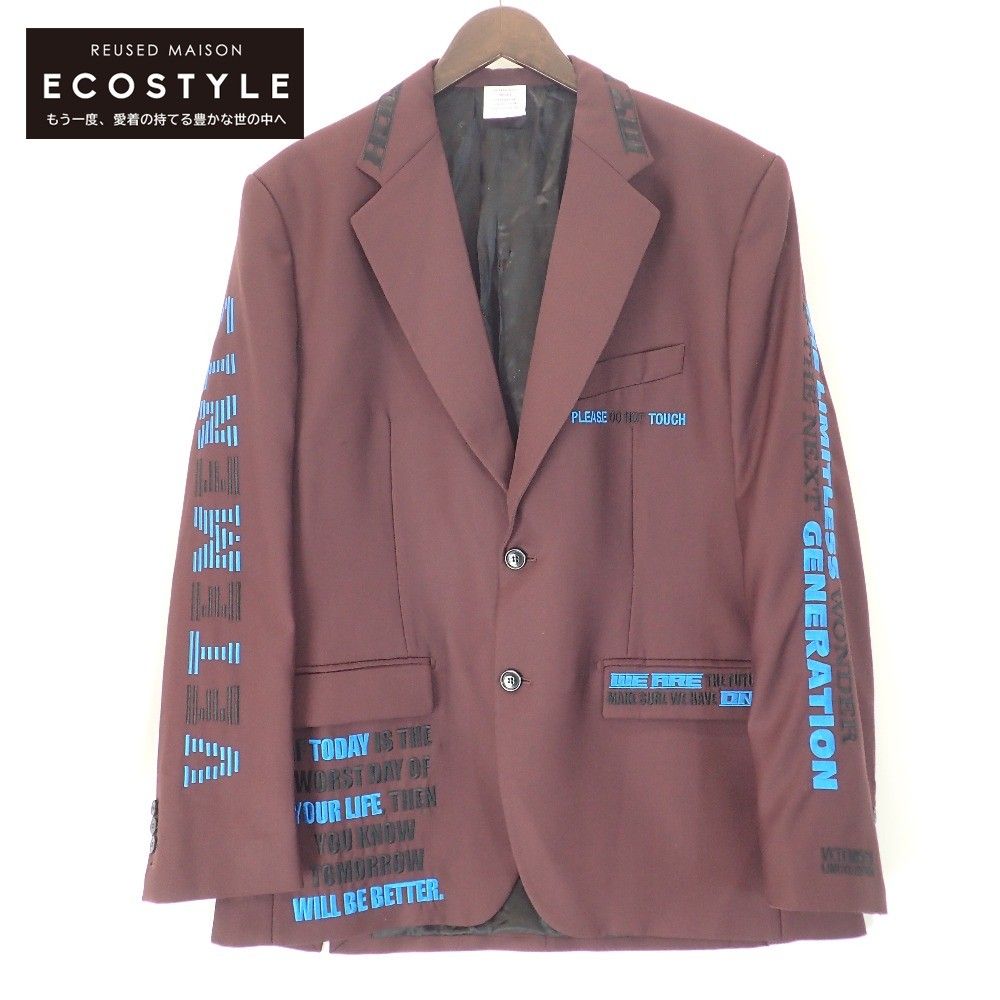 vetements 刺繍 ロゴ テーラードジャケット