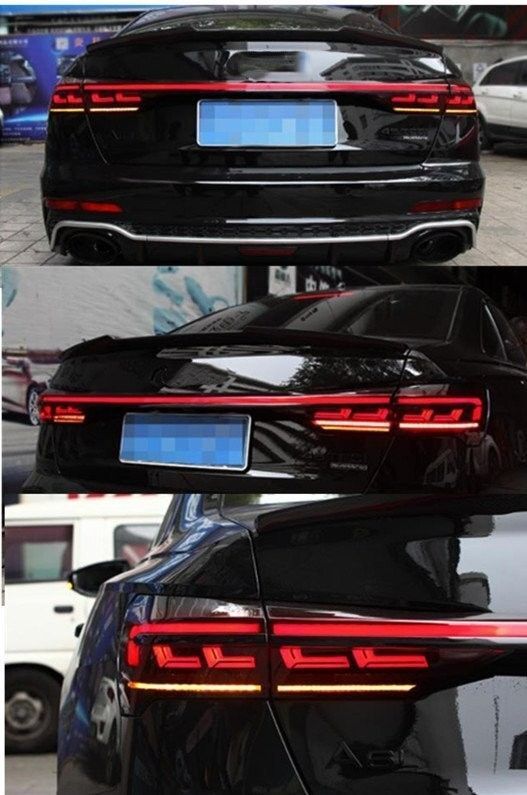 送料無料、２０１４新作！  アウディ A6 C8 2019年- LEDトランクスポイラーランプ テールライト LEDシーケン 流れるシャルウィンカー 3Pセット