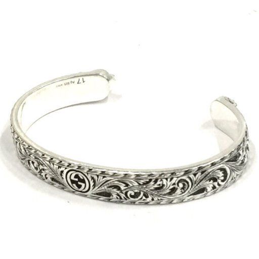 グッチ GUCCI 433575-J8400 0811 ブレスレット 17cm インターロッキングG バングル メンズ レディース ユニセックス ブランド ロゴ GG シルバー 925 6256022