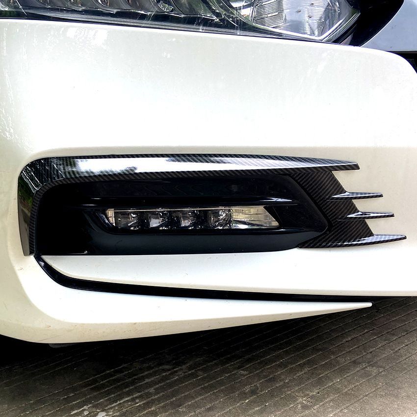 自動車パーツ メンズ オールシーズン系 ホンダ アコード 10代目 2018年以降 フロントカナード バンパーカバー 外装カスタム ピアノブラック カーボン調