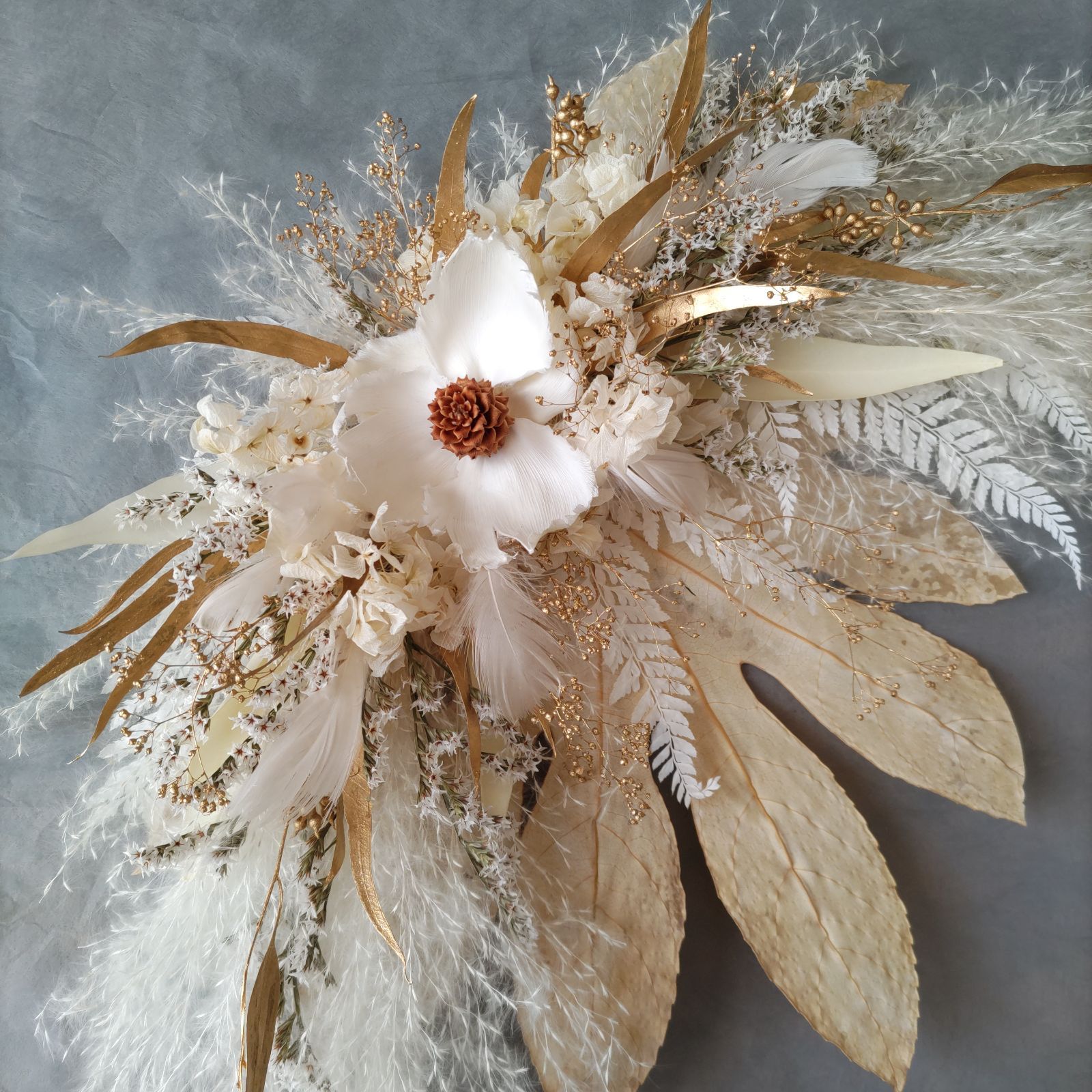 横長スワッグ ホワイト系 ニューボーン ウェルカムスペース 冬version