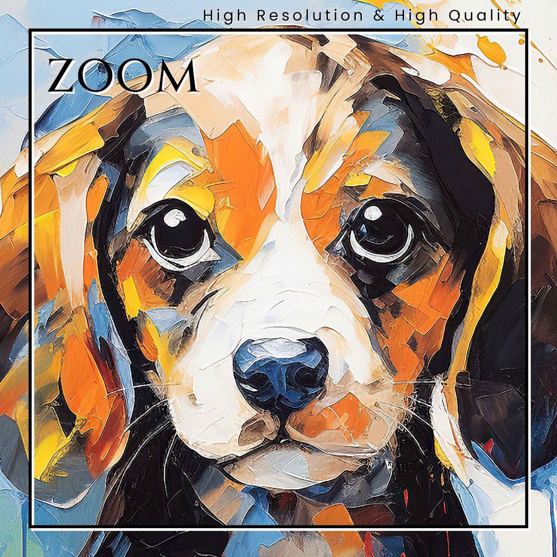 まなざし - ビーグル犬の子犬 No.3】アートポスター 犬の絵 犬の