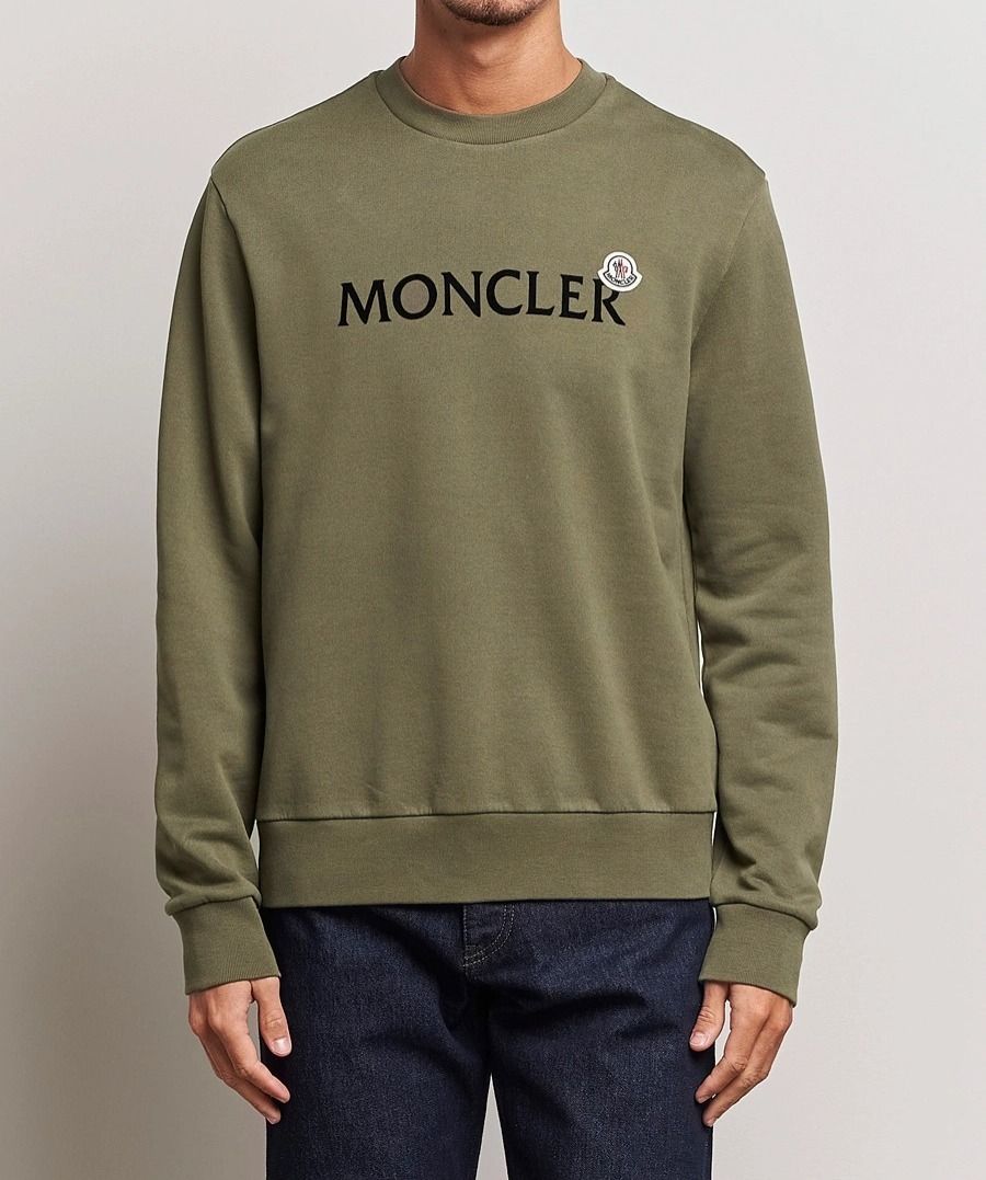 未使用品☆MONCLER Letteringlogo スウェット M khaky 新品未使用☆MONCLER Letteringlogo スウェット L カーキ色