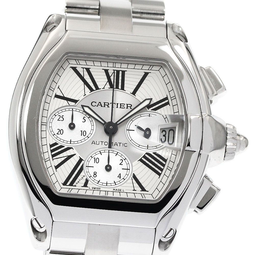 Cartier Roadster Chronograph Black Dial Automatic Steel