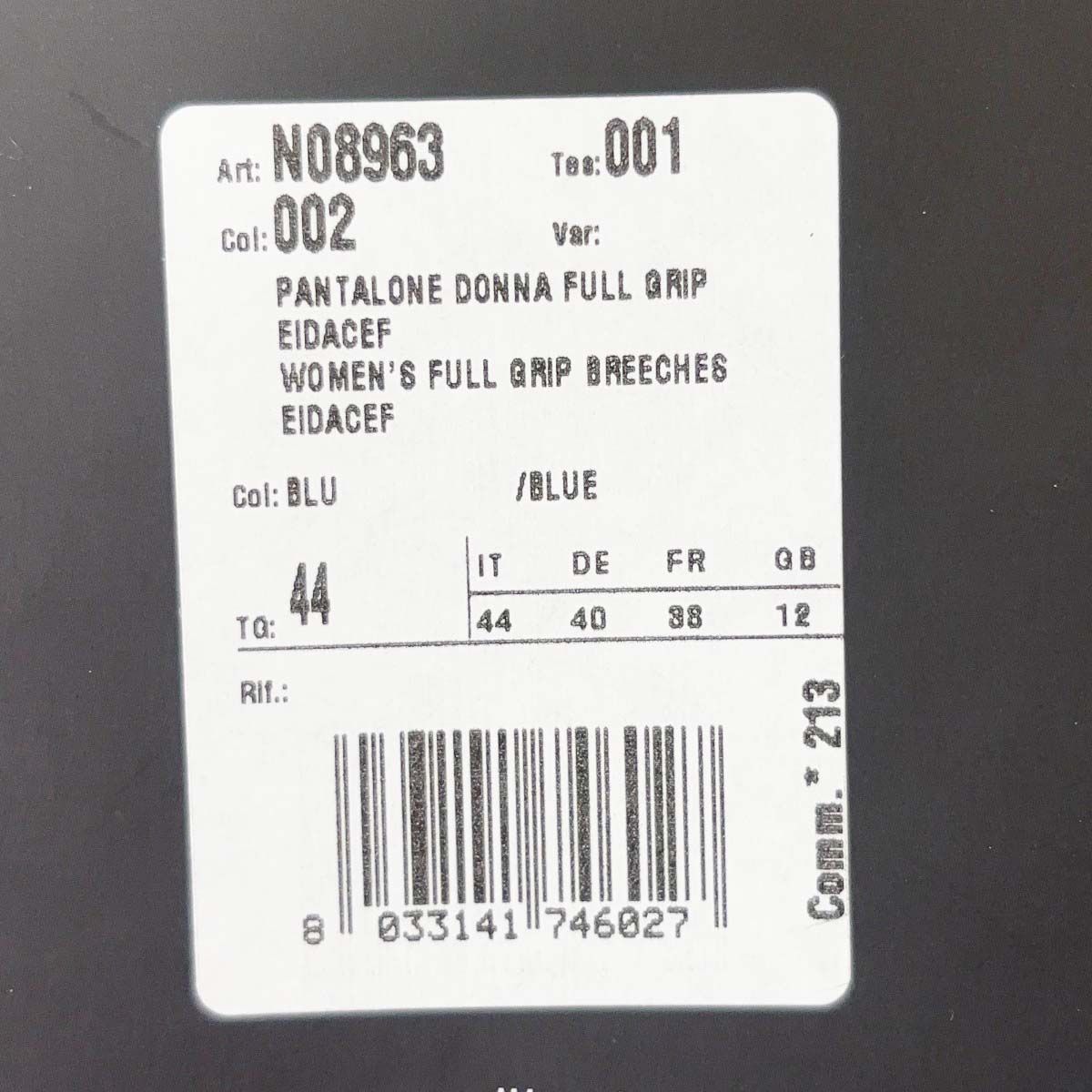 ♥ EQUILINE エクイライン EIDACEF フルグリップ キュロット I44 ネイビー N08963 レディース 乗馬 馬術