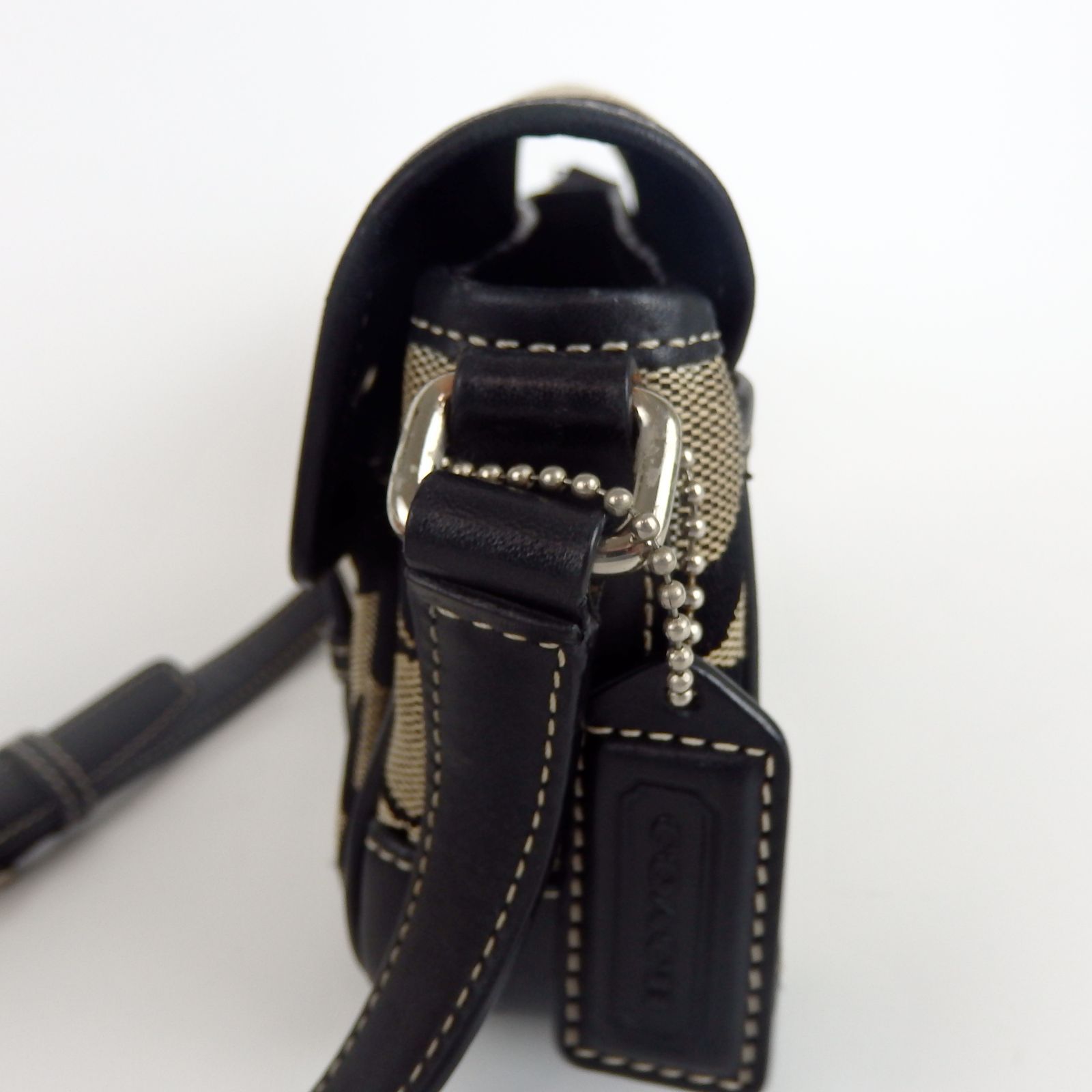 COACH シグネチャー キャンバスレザー ショルダーバッグ ブラック COACH】コーチ シグネチャー ショルダーバッグ 6844 ミニ