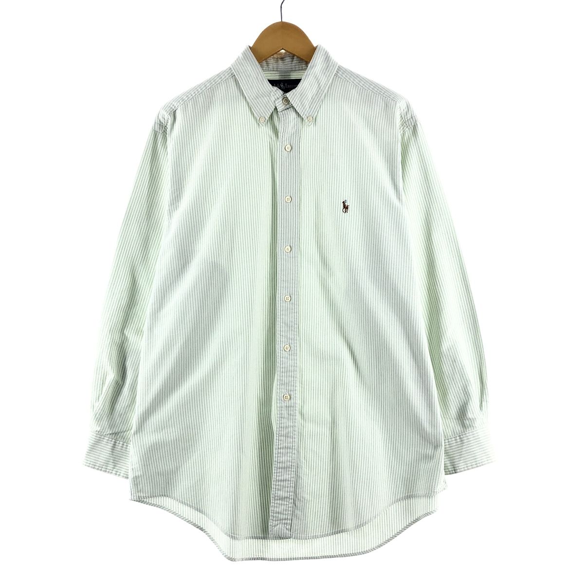 古着 ラルフローレン Ralph Lauren 長袖 ボタンダウンストライプシャツ メンズXL/eaa373785