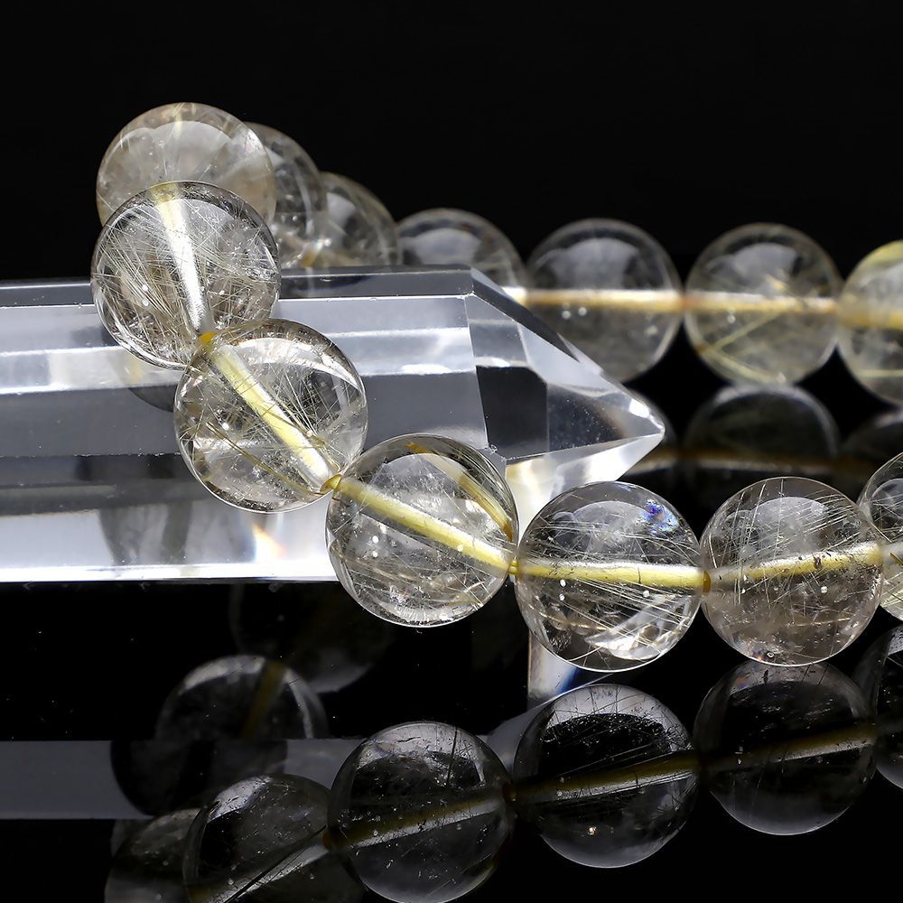 高品質ゴールドルチルクォーツ ☆超豪華☆ゴールド、プラチナルチルの