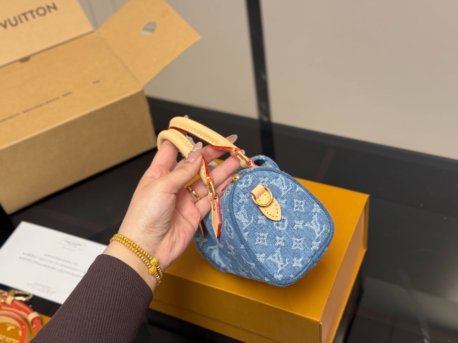 今日特価】Louis Vuitton Nano Speedy Denim ルイ ヴィトン