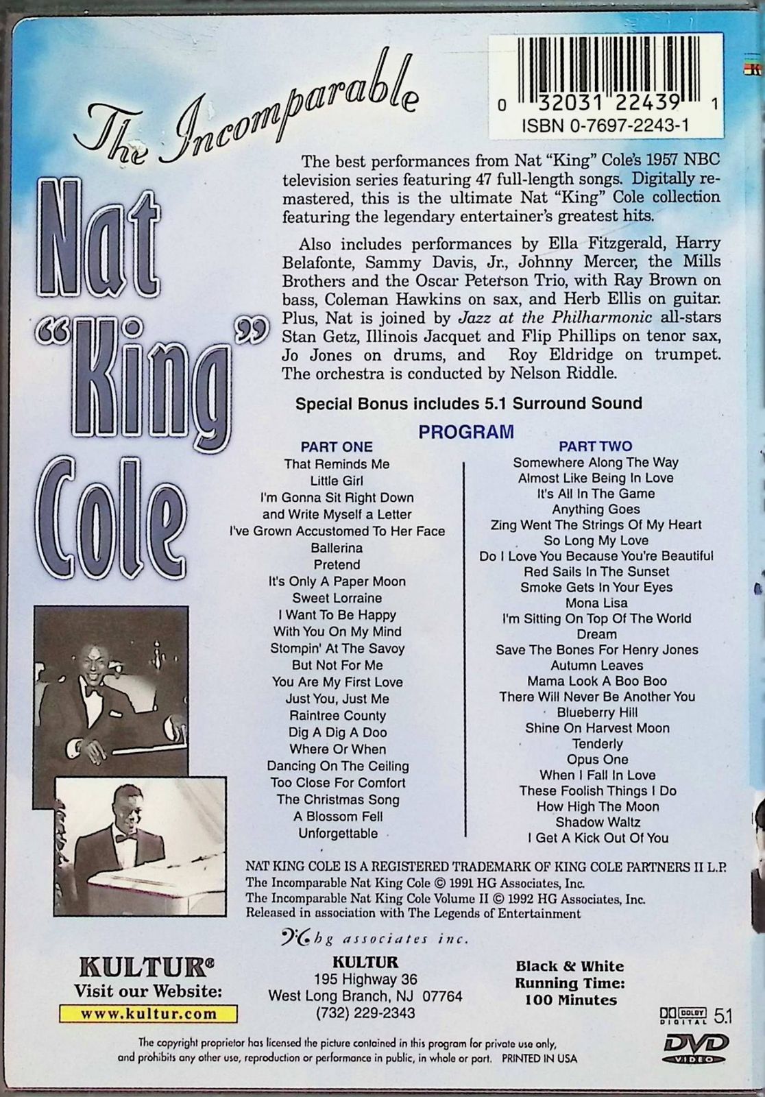Incomparable Nat King Cole (海外版DVD) Incomparable Nat King Cole (海外版DVD) Amazon.com: Nat King
