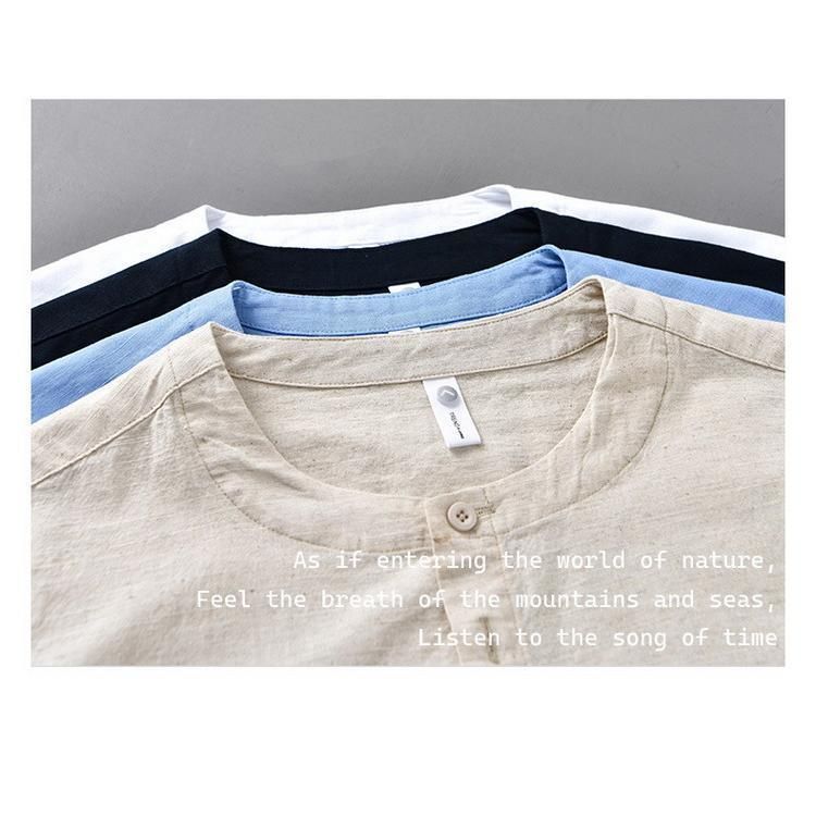 リネンシャツ 綿麻