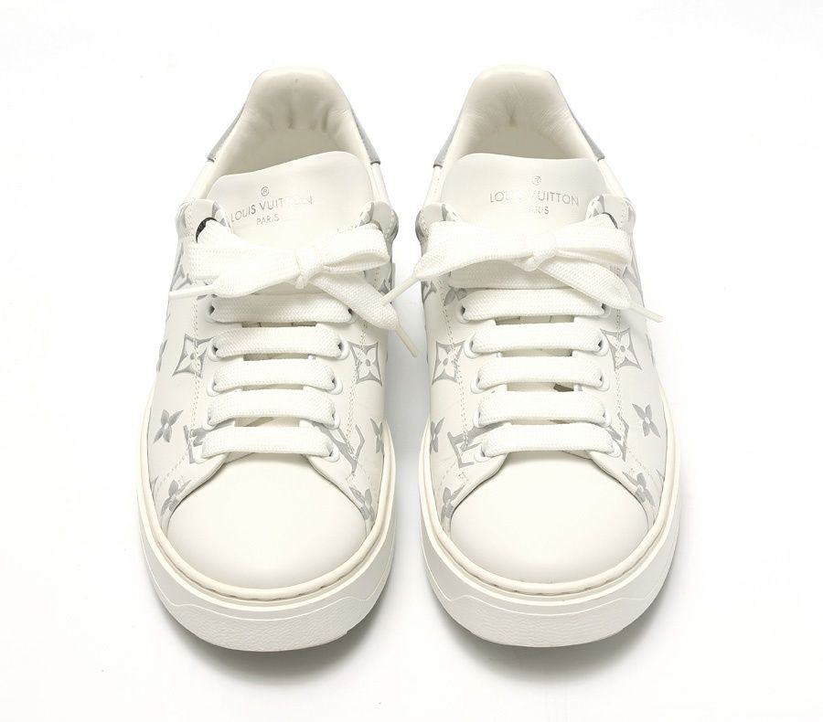 ルイヴィトン | LOUIS VUITTON タイムアウトライン スニーカー 1A8TAW モノグラム柄 スムースレザー ホワイト|シルバー 37 商品番号 B-159036