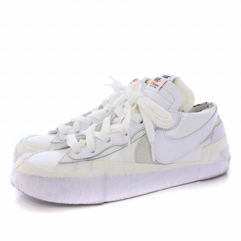 ナイキ NIKE Sacai Blazer Low White Patent Leather ブレーザー ロー