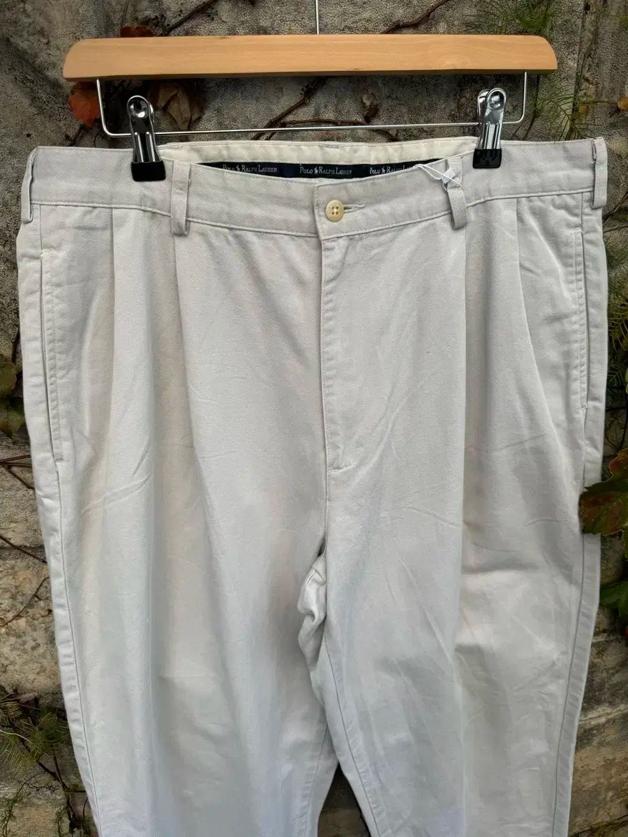 90s ポロ ラルフローレン USA製 ツータック チノ パンツ ベージュ 36