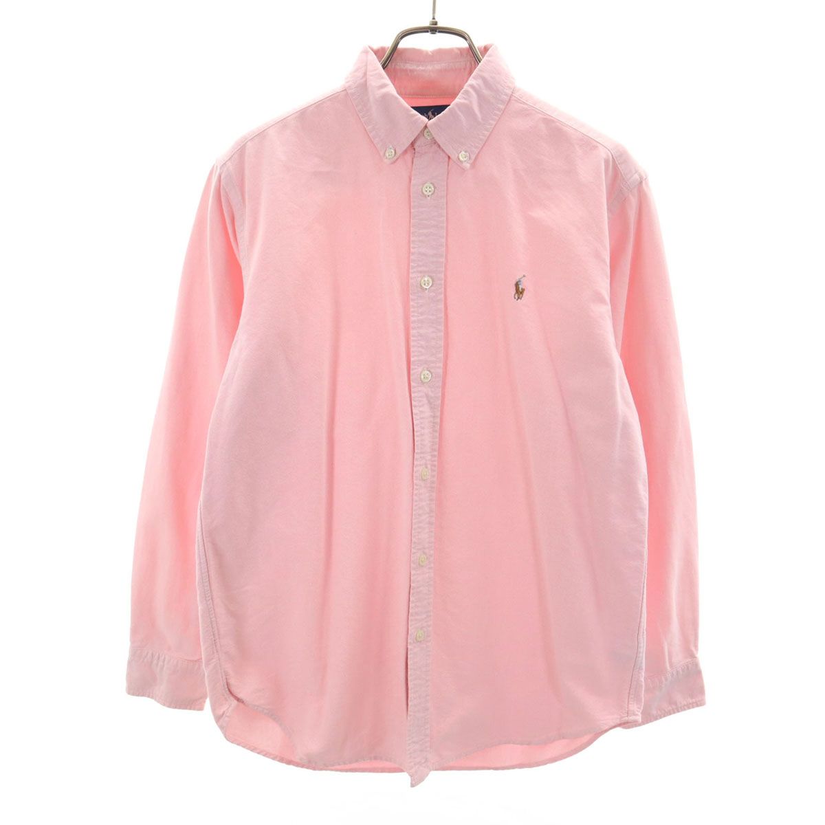 RALPH LAUREN ラルフローレン 長袖 ボタンダウンシャツ 16 ピンク キッズ 古着