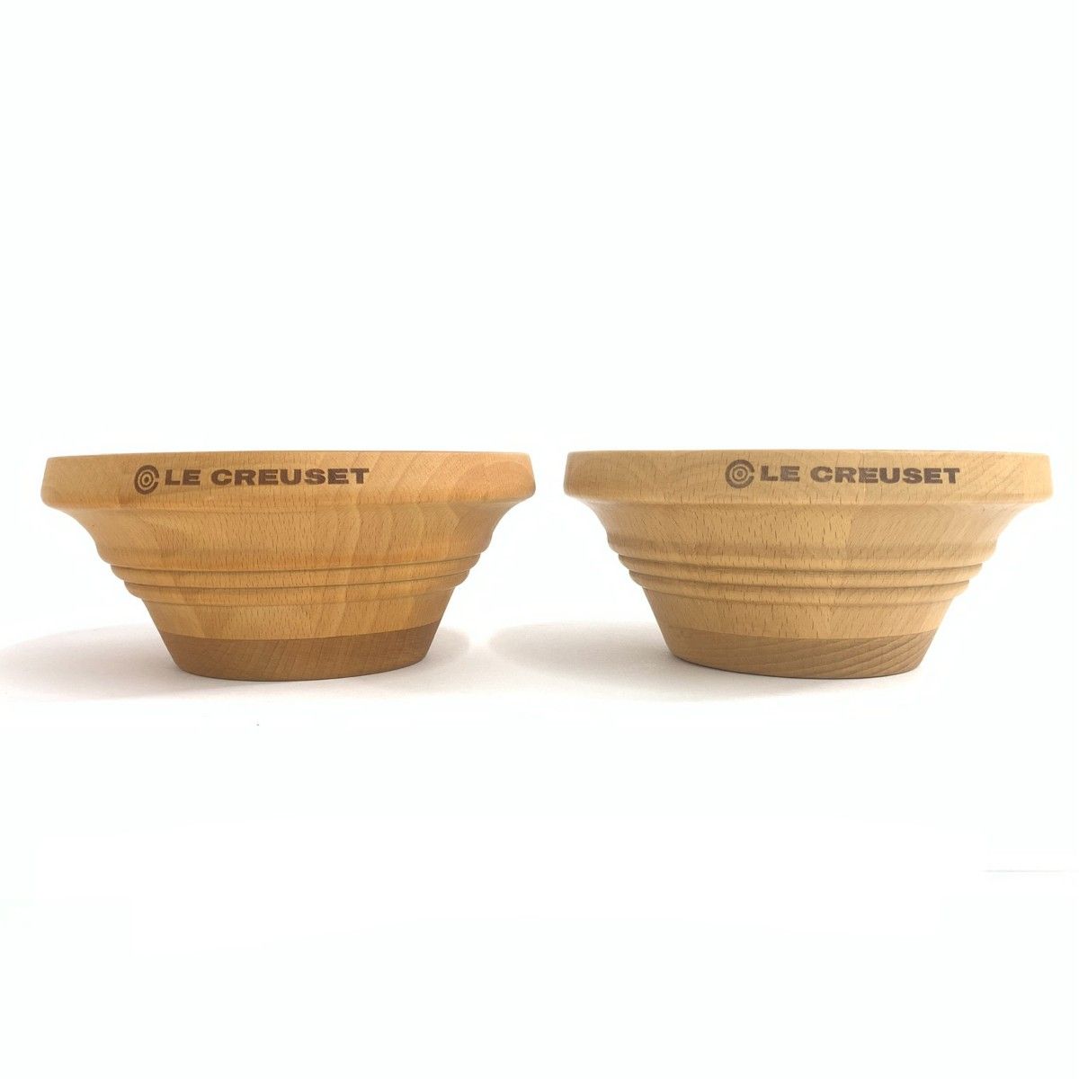 美品 LE CREUSET ルクルーゼ サラダ ボウル 大1小2セット ウッド