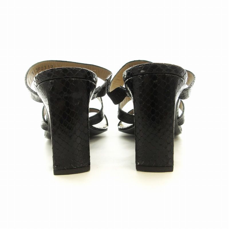 有名ブランド ブルーノマリ 37.5 レザー ミドルヒール ミュール MAGLI BRUNO 靴