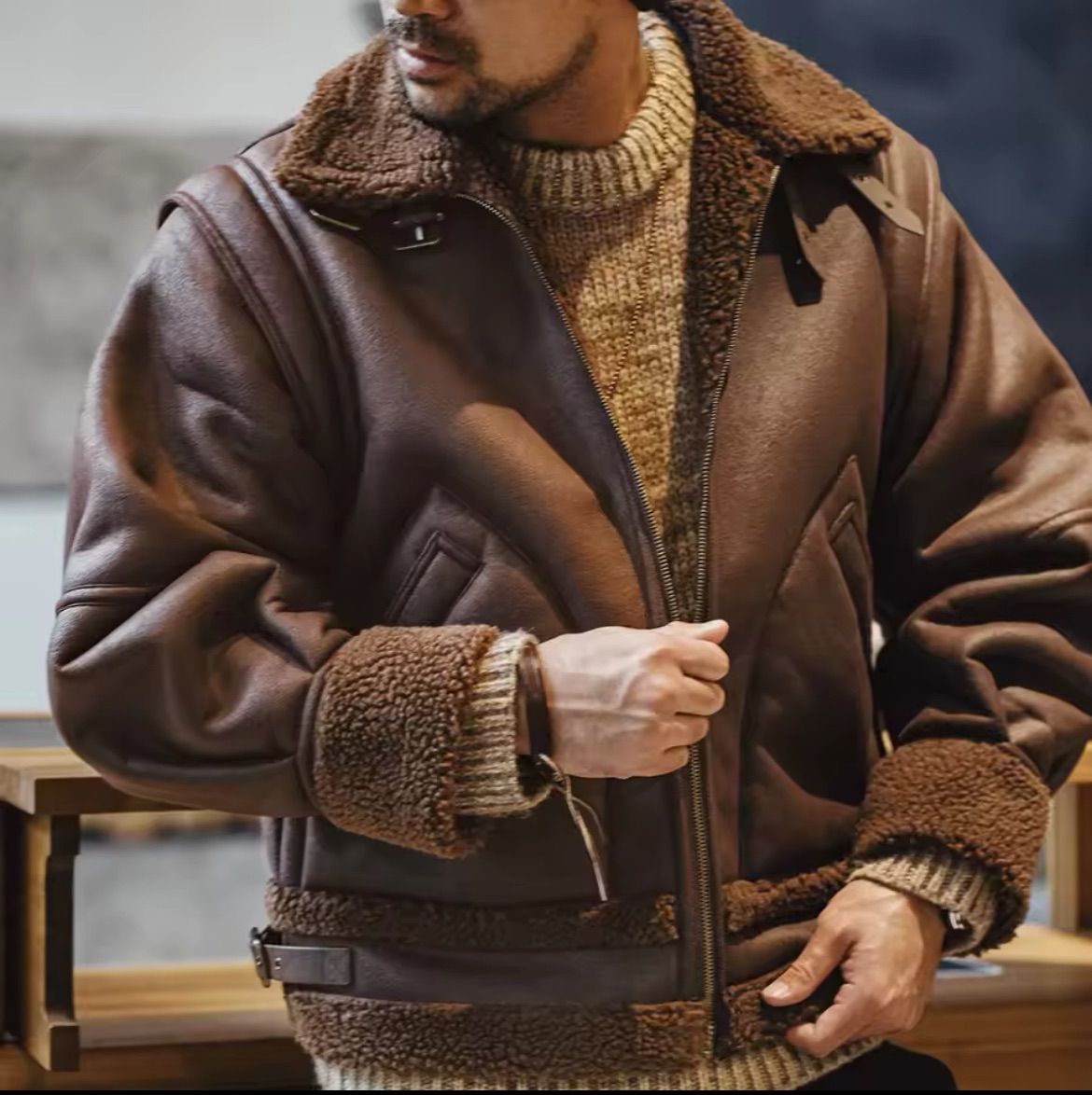 B-3 Bomber jacket 】米軍 ムートンジャケット フライト B-3 Bomber jacket 】米軍 ムートンジャケット フライト
