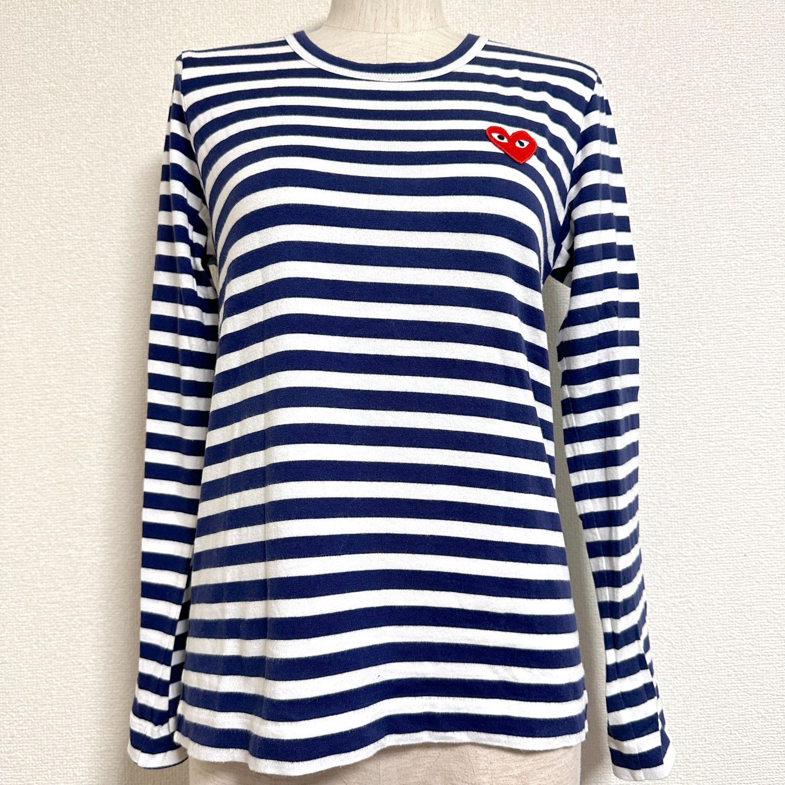 プレイ コムデギャルソン 長袖 ボーダー シャツ カットソー ハート