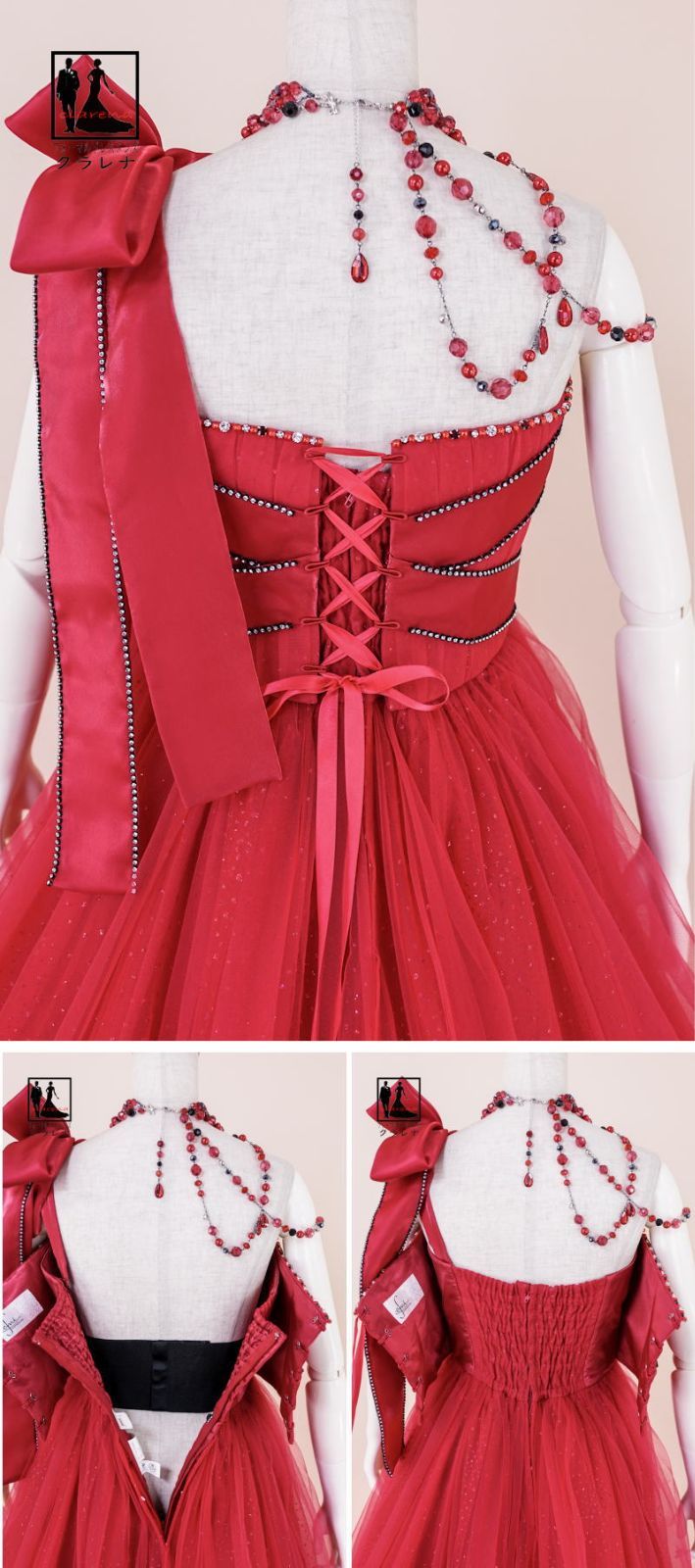 フォーマル衣装》購入 クラレナの ワンショルダー付きチョーカー  