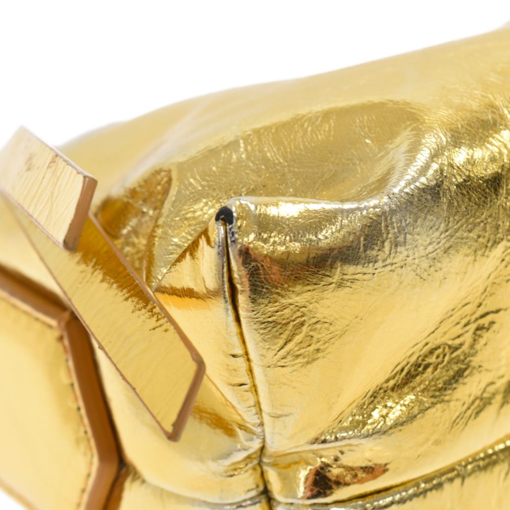 Dries Van Noten ミニメタリック ゴールド レザーバッグ DRIES VAN NOTEN (ドリスヴァンノッテン) メタリック レザー