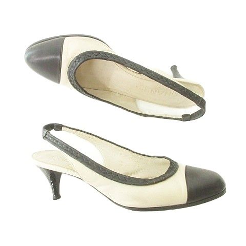 CHANEL バイカラー パンプス 37