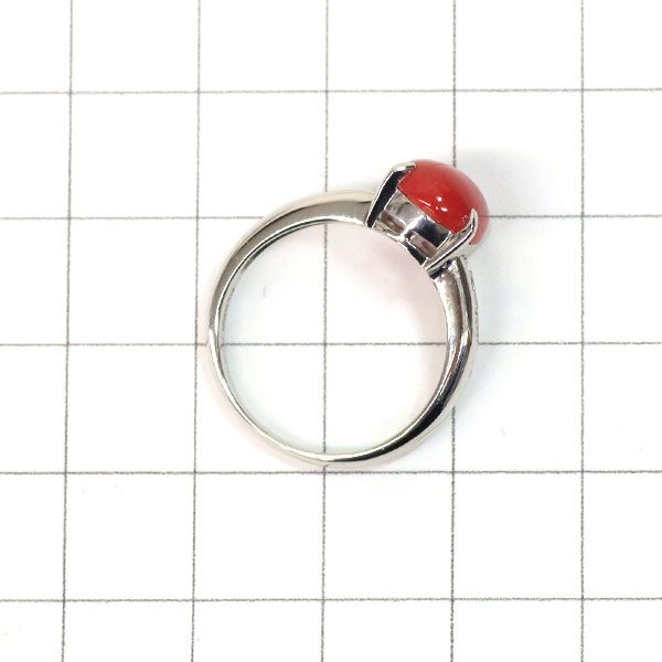 Pt900 珊瑚 ダイヤモンド リング 2.40ct D0.18ct - メルカリ 