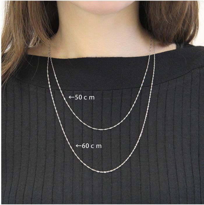 ネックレス 50cm チェーン プラチナ Pt850 スクリュー