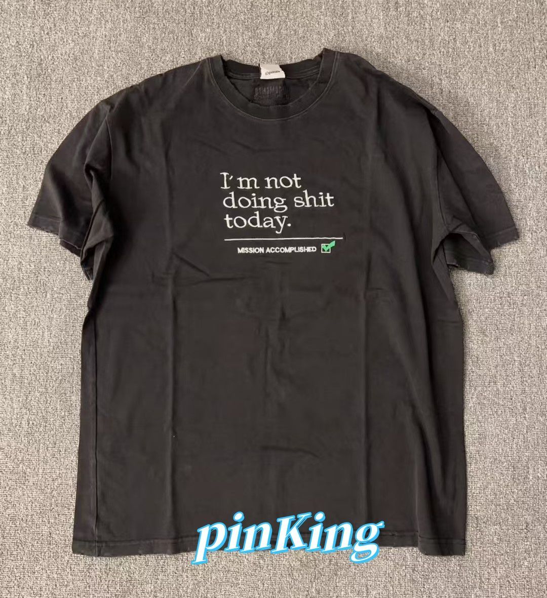 VETEMENTS NOT DOING SHIT TODAY BLK ヴェトモン Tシャツ VETEMENTS NOT DOING SHIT TODAY BLK ヴェトモン Tシャツ