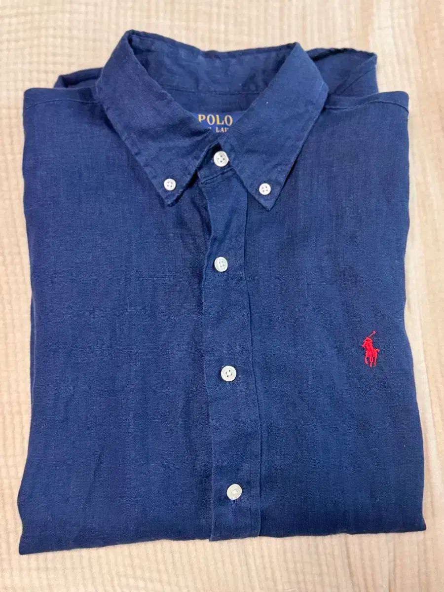 ポロ Ralph Lauren ラルフローレン 半袖 リネン シャツ M