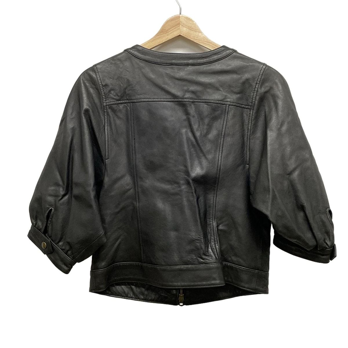 ESTNATION エストネーション ライダースジャケット レディース 黒 冬物 ジップアップ