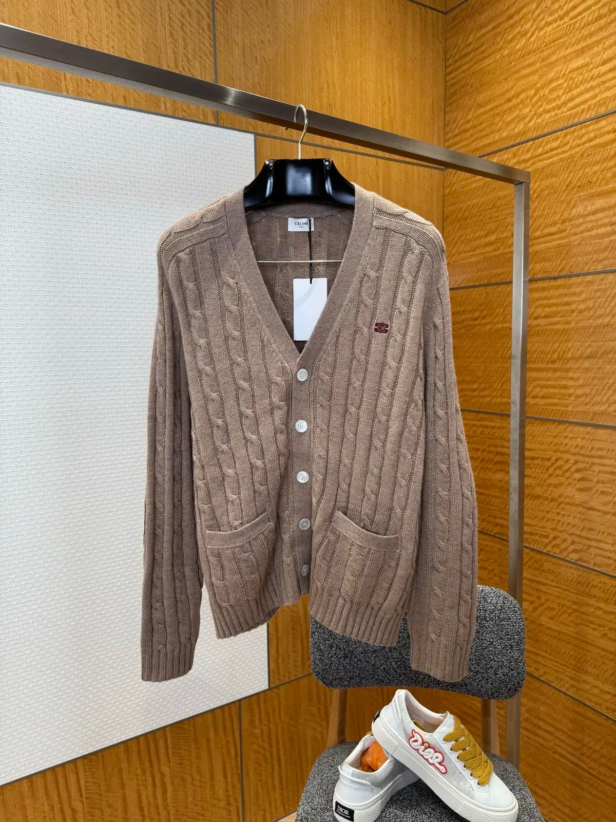 Celine セリーヌ レディース カジュアル ロゴ ニット カーディガン