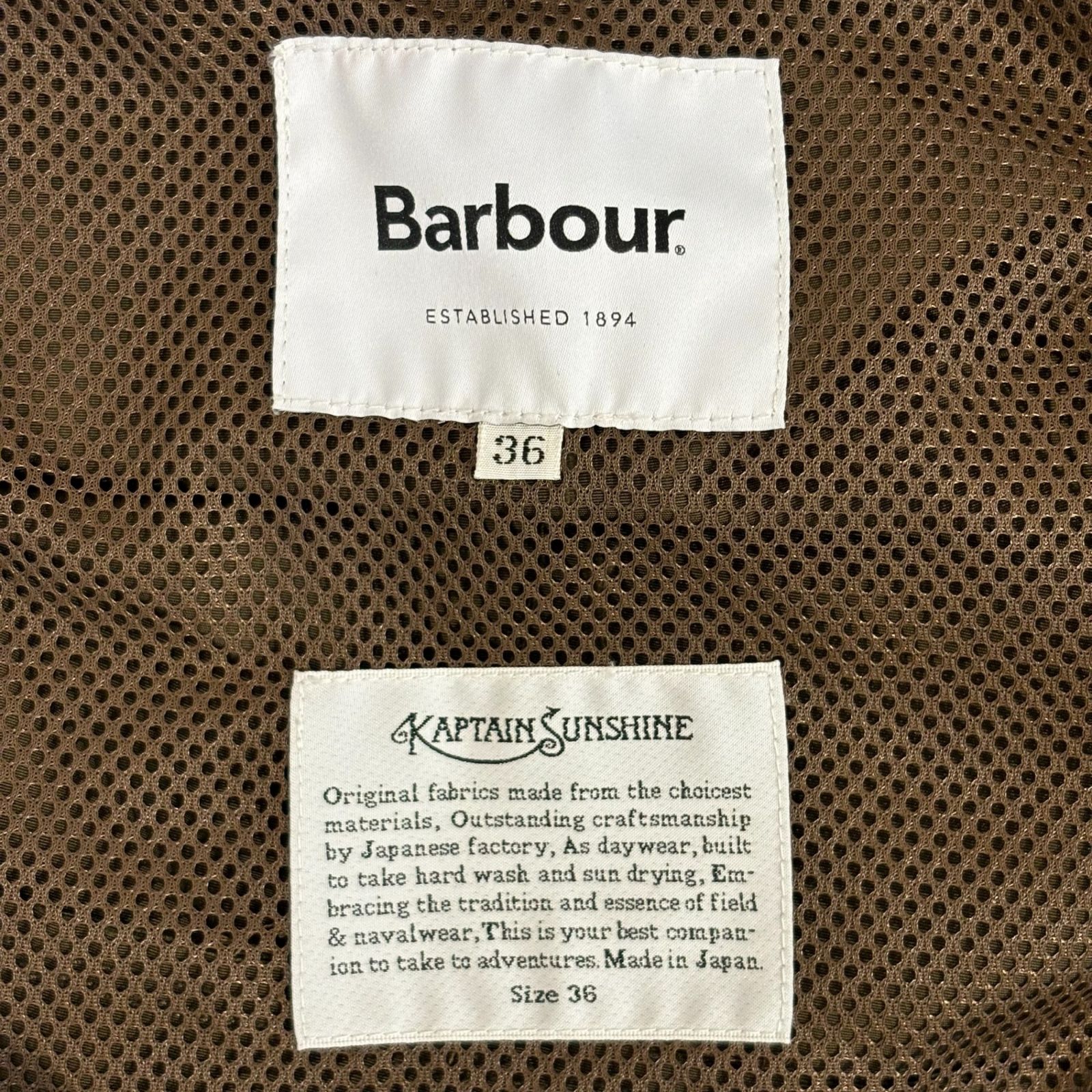 Barbour×KAPTAIN SUNSHINE (バブアー×キャプテンサンシャイン) JS別注 