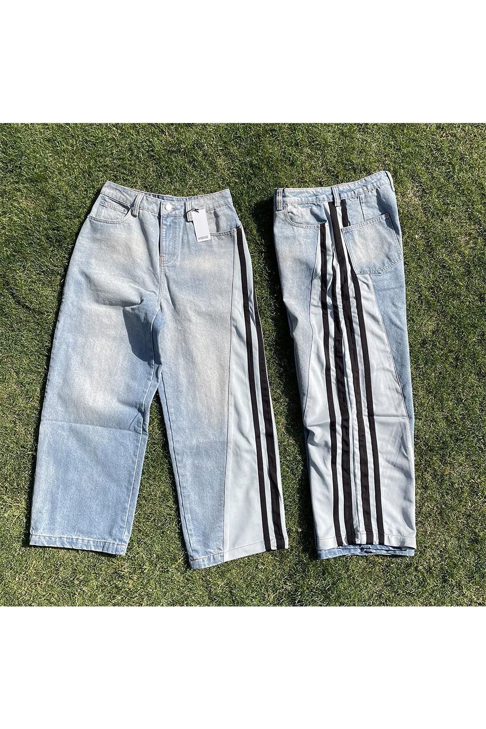 Hybridge | Baggy Track Jeans - メルカリ