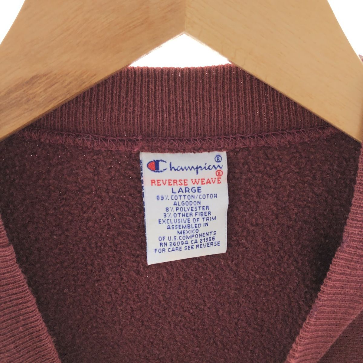 古着 90年代 チャンピオン Champion REVERSE WEAVE リバースウィーブ 刺繍タグ 目無し 無地スウェット トレーナー  メンズL/eaa380938