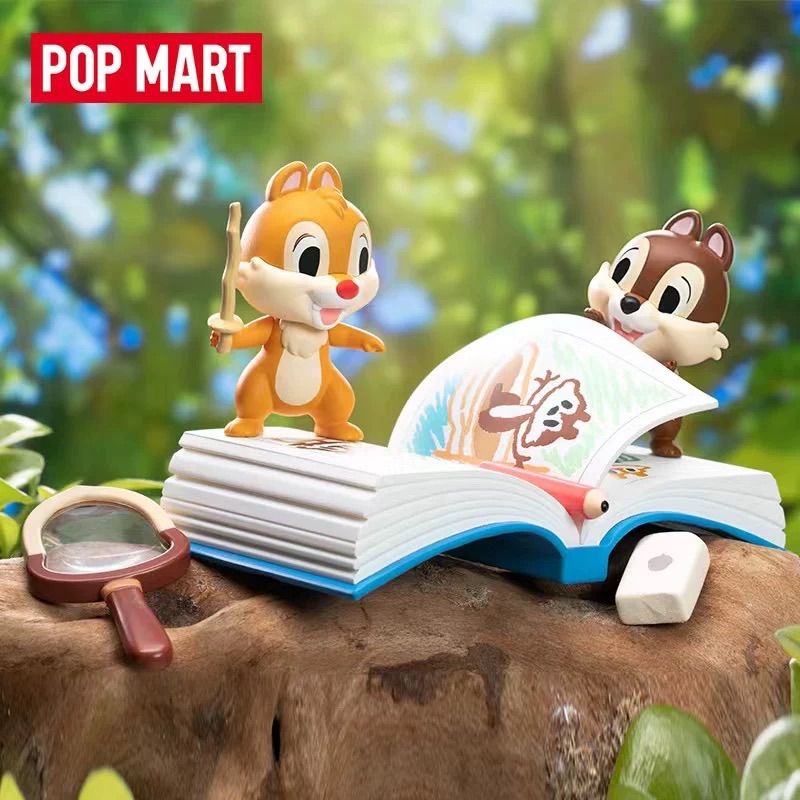 ｜シークレット Disney x POPMART ポップマート Chip-Dale チップとデール 奇奇蒂蒂日常系列” チップとデールの日常” 中国 ブラインドボックス 置物 モデル 讲故事时间 brown 1点